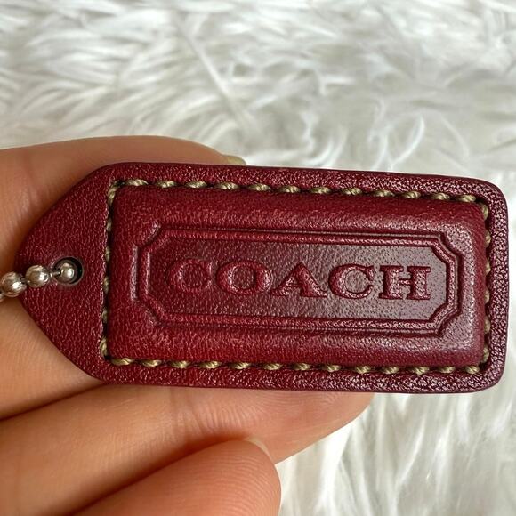 1.5" y2k COACH Vintage Fob Bag Charm Hang tag Hangtag - Picture 1 of 2